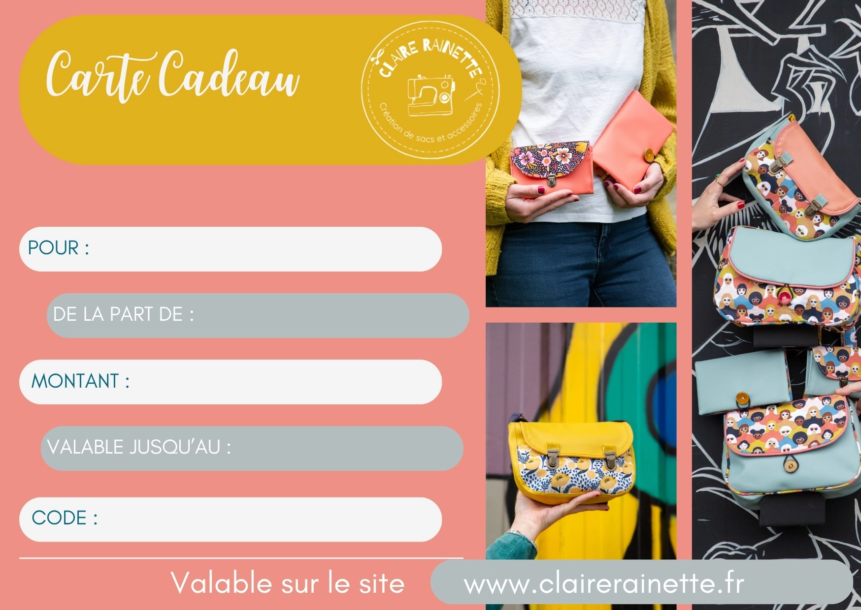 Carte Cadeau clairerainette Carte cadeau Claire Rainette