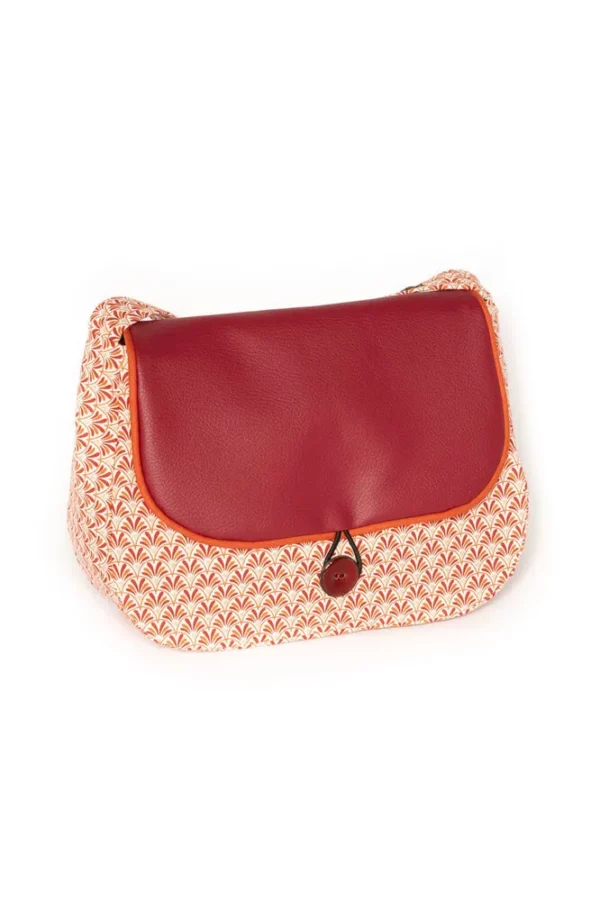Sac réversible Sarah vue de face côté tissu imprimé éventails