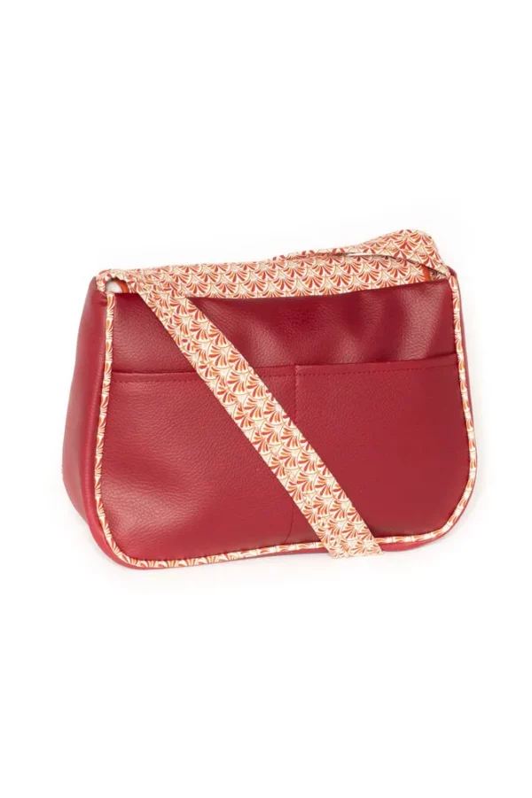 Sac réversible Sarah vue de dos côté simili cuir poches plaquées