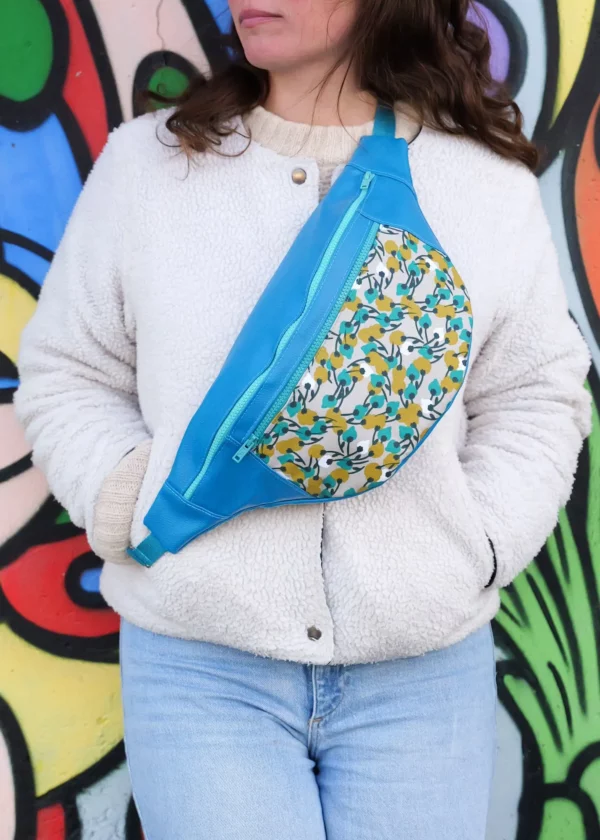 Sac banane femme collection Mia taille XL cousue main en France