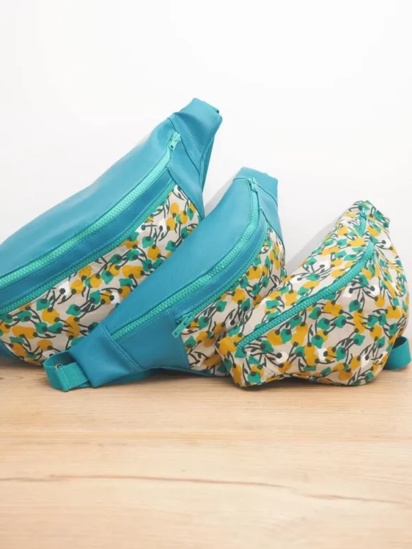 Bananes simili cuir et tissu imprimé fait main Mia