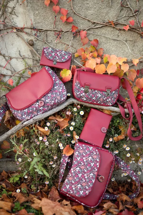 Collection Julie sac à main sac réversible portefeuille porte monnaie fait main