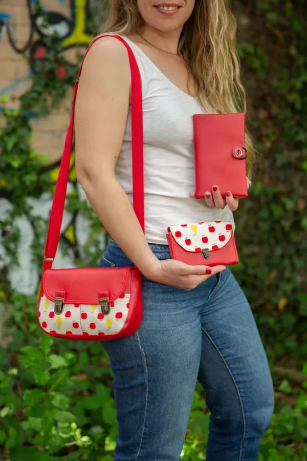 Portefeuille porte monnaie sac à main les pommes porté