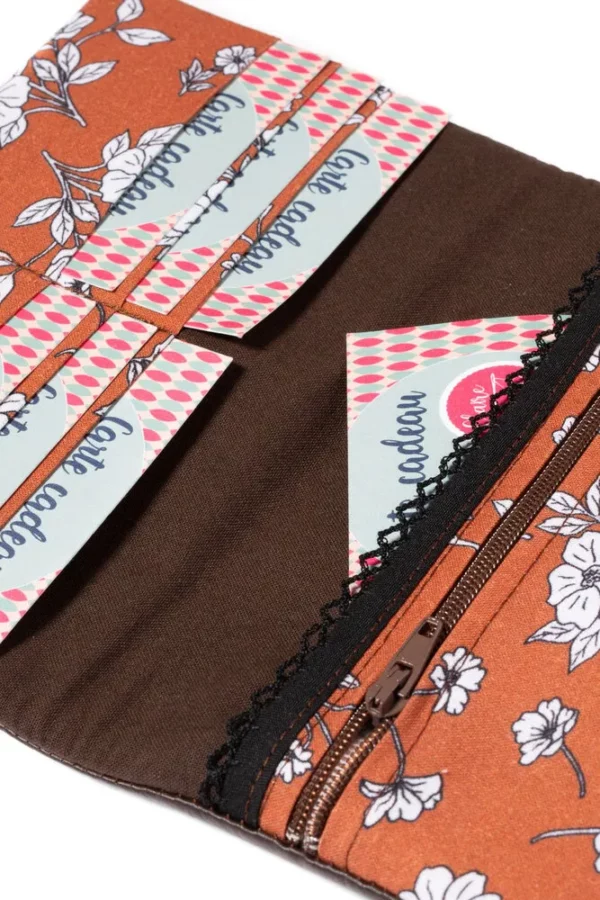 Portefeuille femme Juliette zoom sur pochette zippée porte cartes
