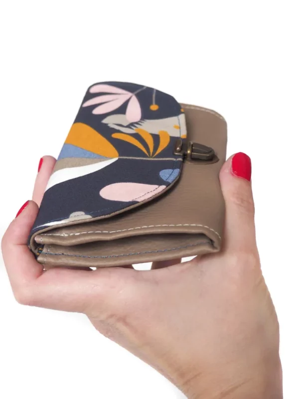 Porte monnaie femme Taupe Alice soufflet