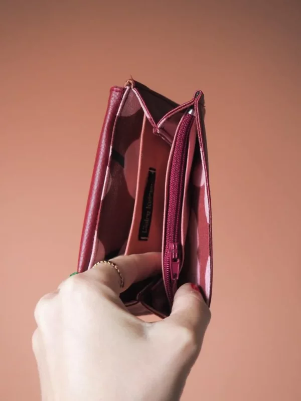 Porte monnaie Paulette intérieur poche zippée monnaie compartiments cartes