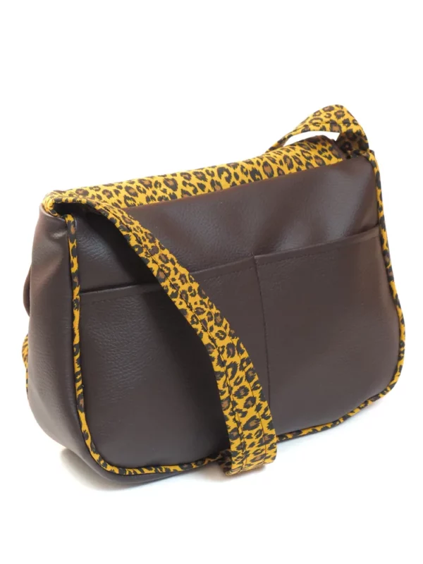 Sac réversible léopard dos poches plaquées