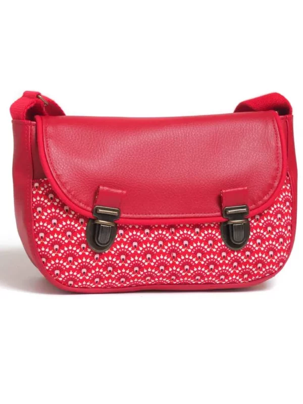 Sac à main femme fait main en Bretagne rouge Aloïse