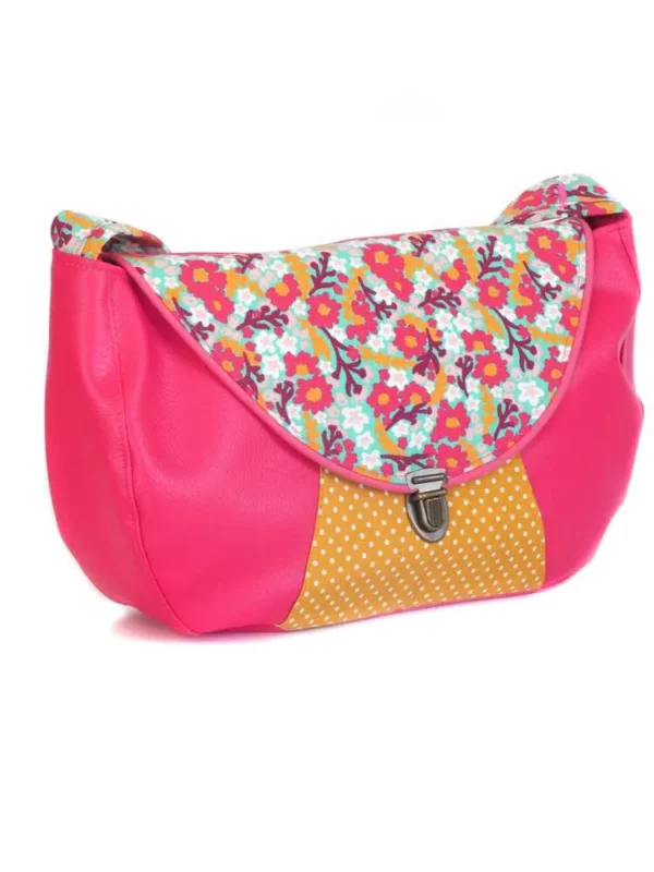 Sac besace Rosa fait main en France coloré