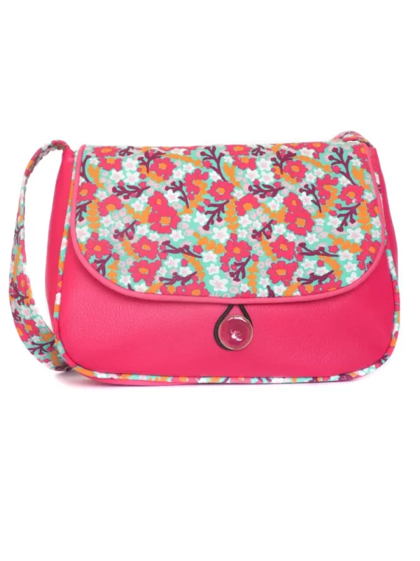 Sac à main fait main en France rose fleurs Rosa