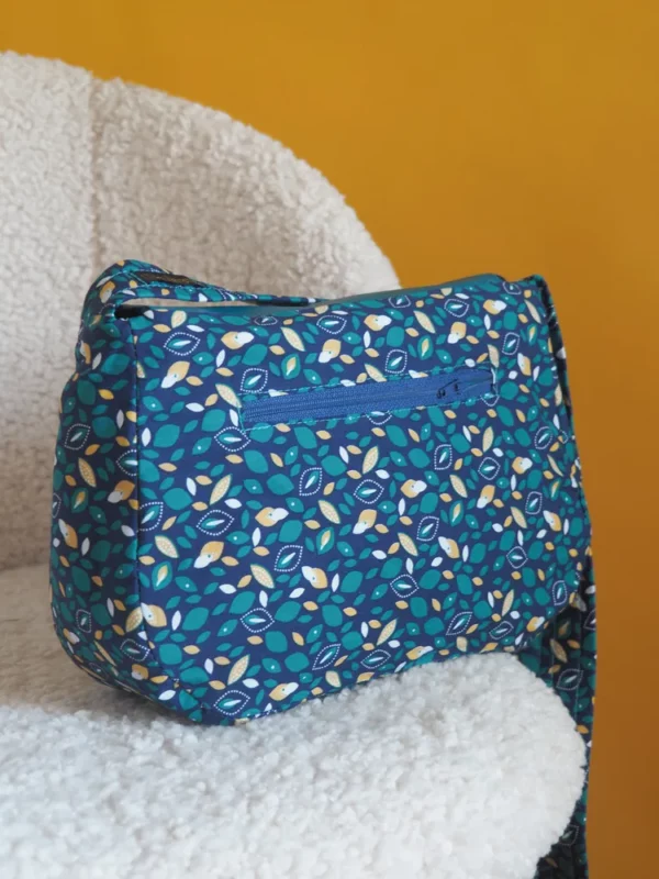 Sac réversible Pépite côté tissu imprimé dos poche fermeture zippée