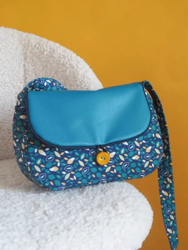Sac réversible Pépite côté tissu imprimé feuilles