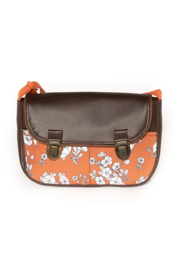 Sac à main femme petit format fait main en France Juliette fleurs