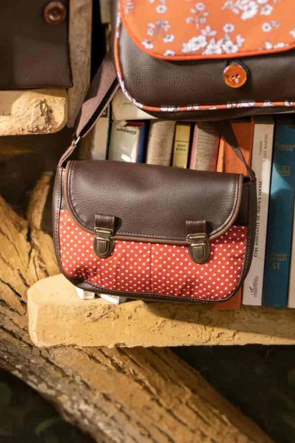 Sac femme marron rouille fait main en France Juliette