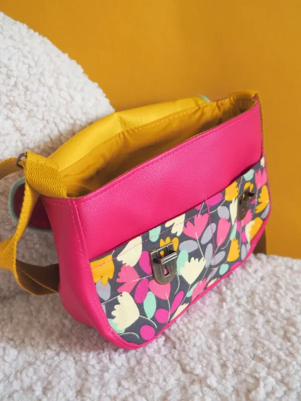Sac à main femme essentiel Cécile ouvert vue 2 poches plaquées devant