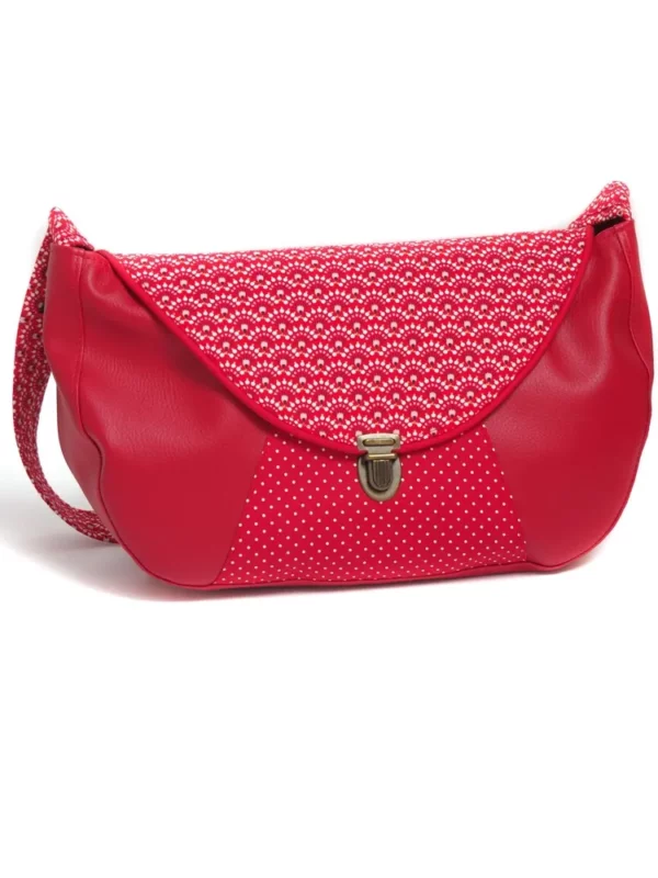 Sac à main fait main coloré rouge Aloïse