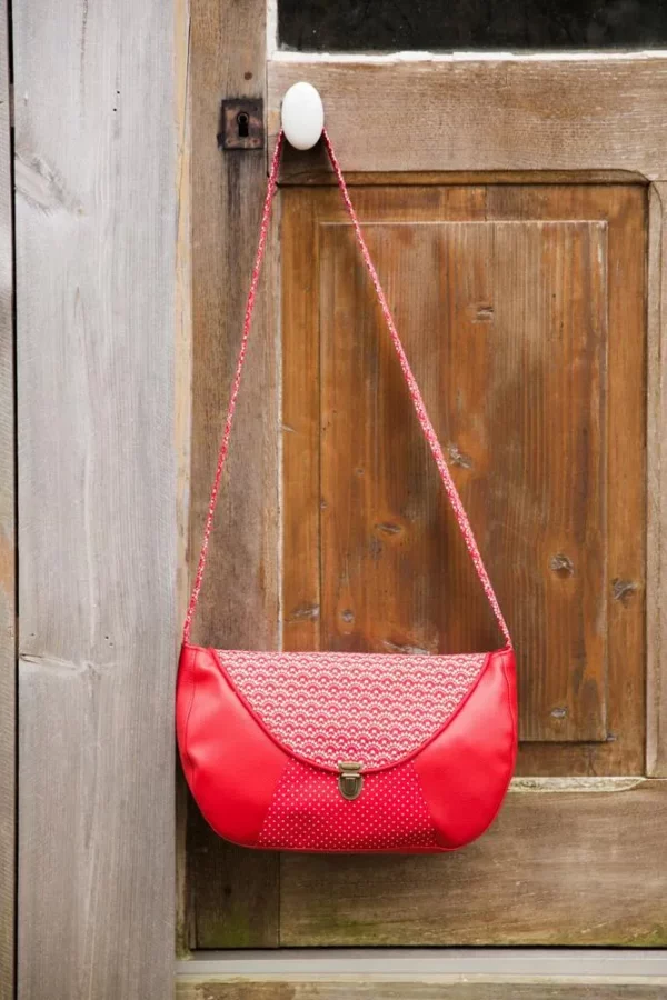 Sac à main femme fait main en France rouge Aloïse