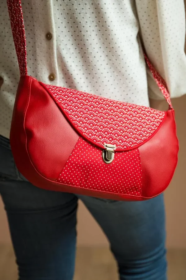Sac à main femme besace cousu main en France Aloïse