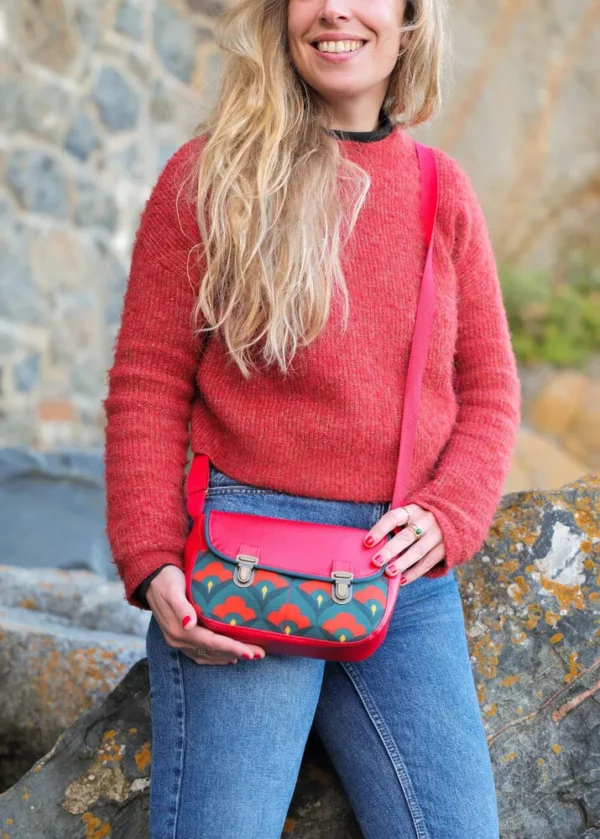 Sac à main petit format rouge Clotilde