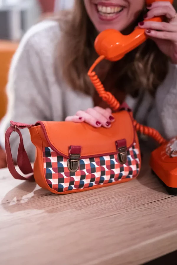 Sac à main femme rétro vintage rouille Clémentine