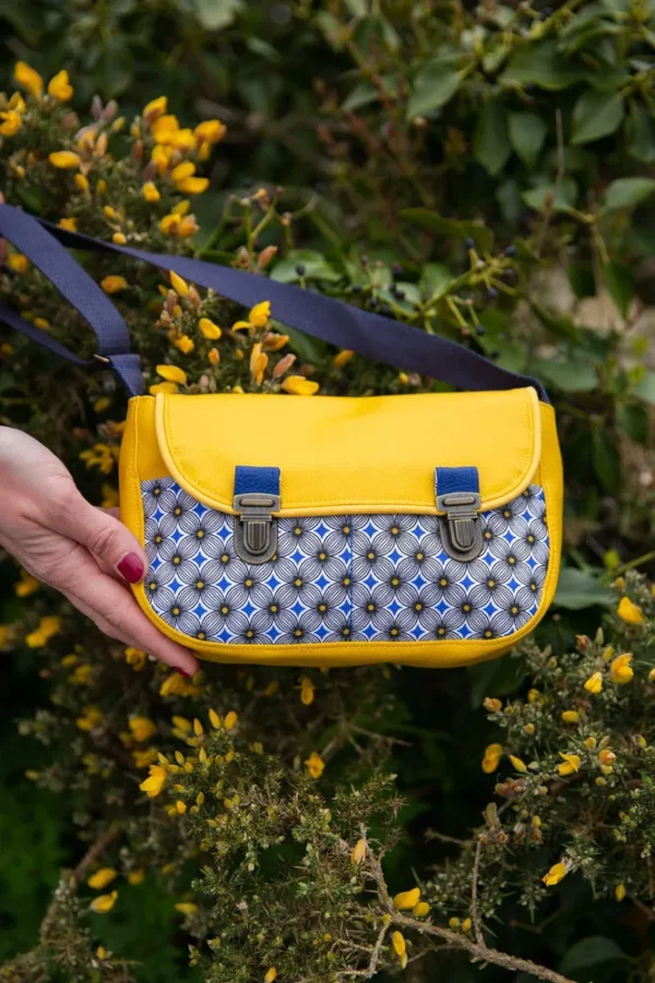 Sac l'essentiel Sunny jaune bleu géométrique