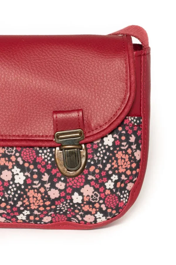 Sac l'essentiel fait main Julie zoom sur attache cartable rétro