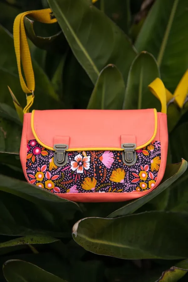 Sac l'essentiel corail fleurs Frida