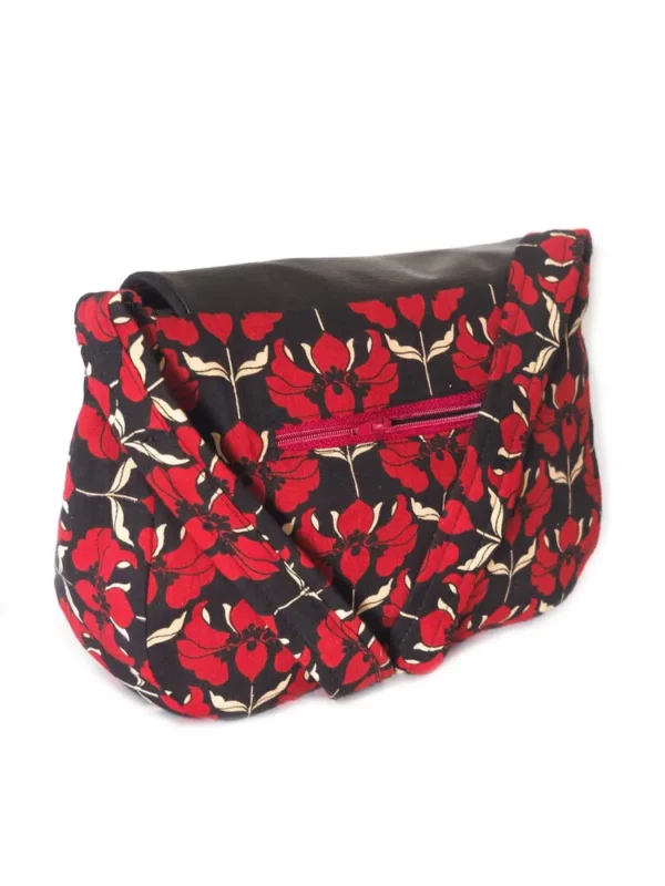 Sac à main réversible Aline côté tissu poche zippée