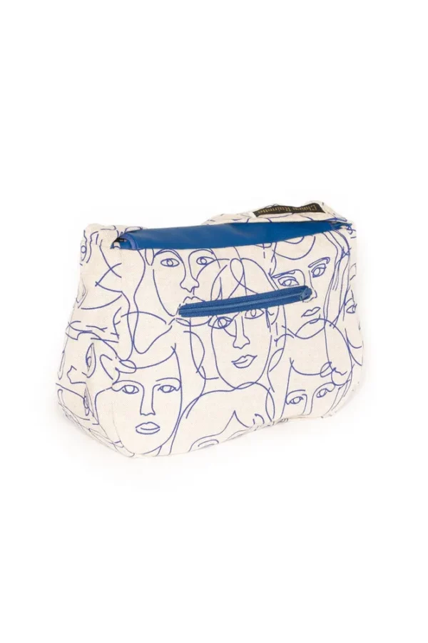 Sac réversible Picassa côté tissu imprimé dos poche zippée