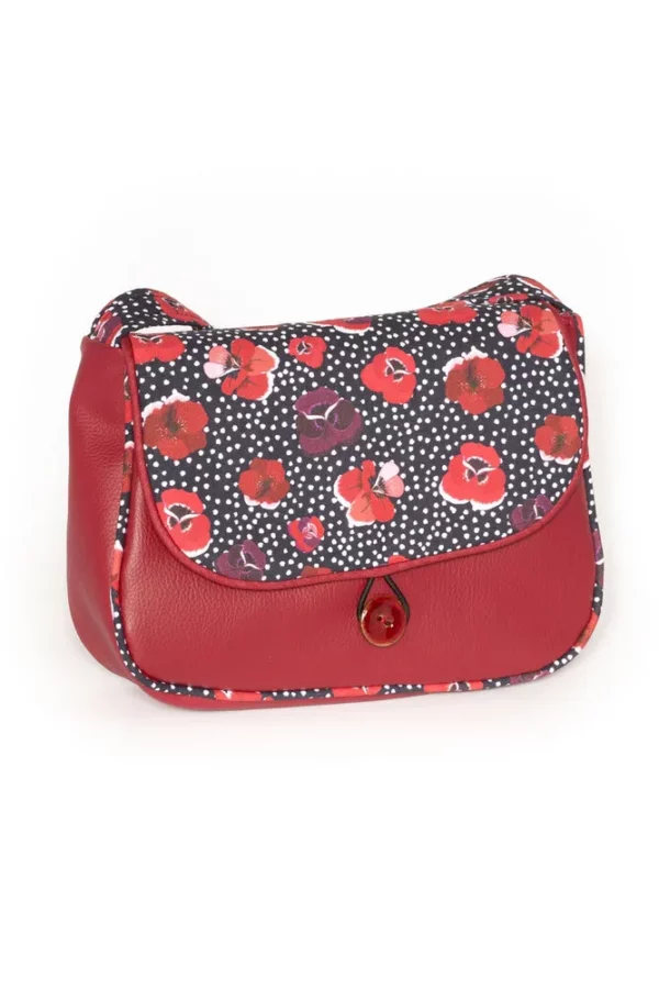 Sac réversible Poppy côté simili cuir et passepoil