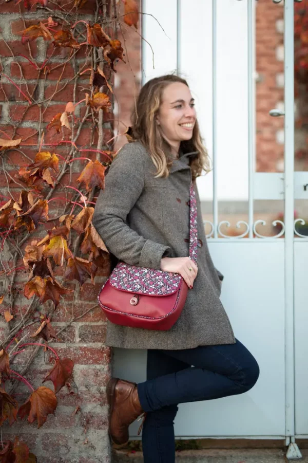 Sac à main femme réversible Julie porté