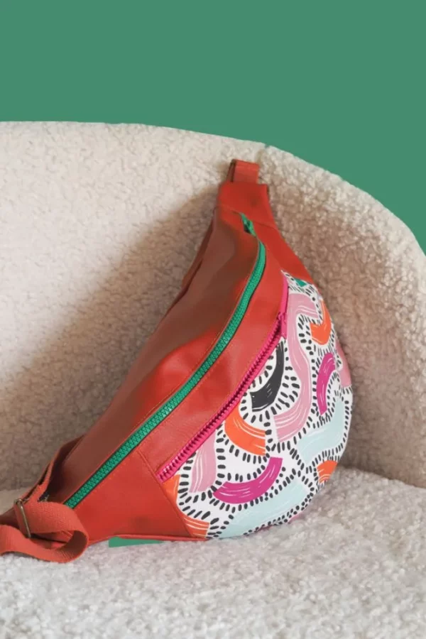 Sac banane XL Fanny coloré profil
