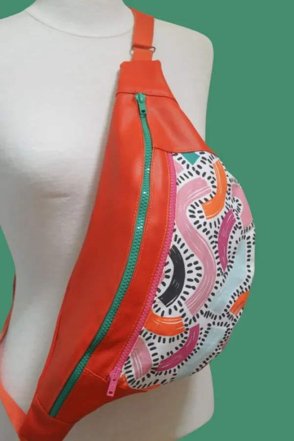 Sac banane XL Fanny fait main en France coloré