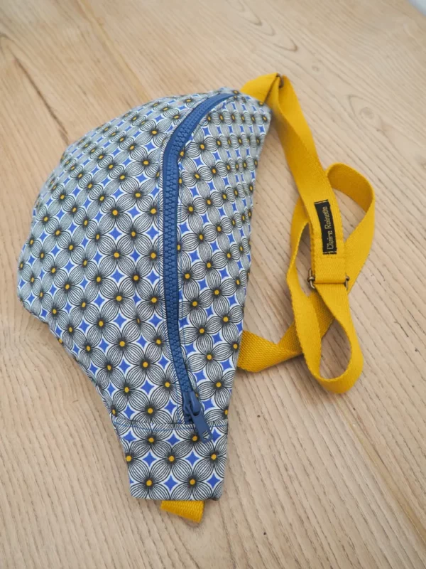 Sac banane made in france tissu imprimé géométrique Sunny