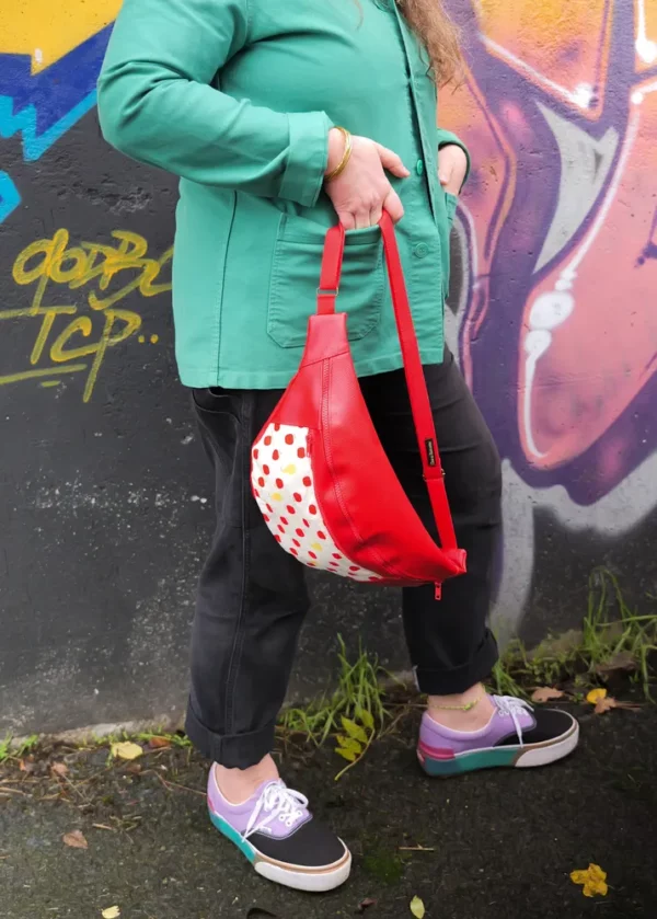 Sac banane femme coloré fait main les pommes