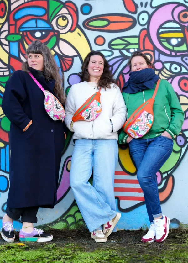 3 modèles bananes Fanny : XL, imprimée, originale