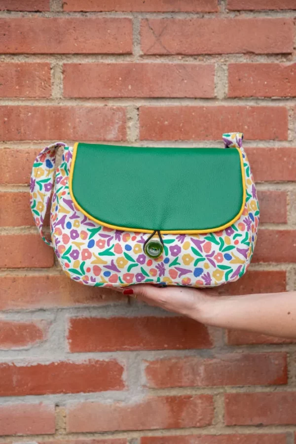 Sac réversible femme fait main tissu imprimé fleurs