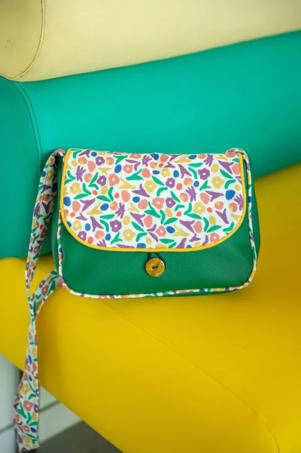 Sac à main femme réversible les fleurs cousu main en Bretagne