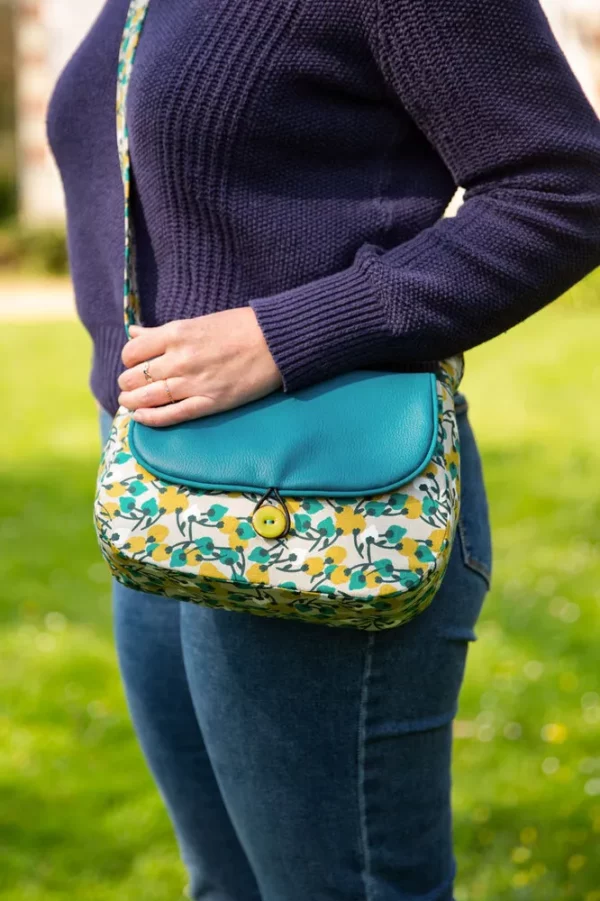Sac à main femme 2 en 1 réversible côté tissu imprimé Mia