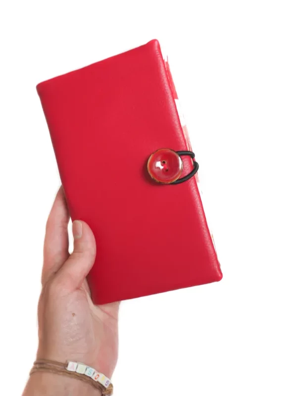 Portefeuille fait main en France rouge Matilda