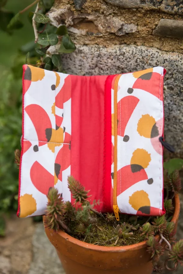 Portefeuille compagnon femme Rouge blanc moutarde Matilda