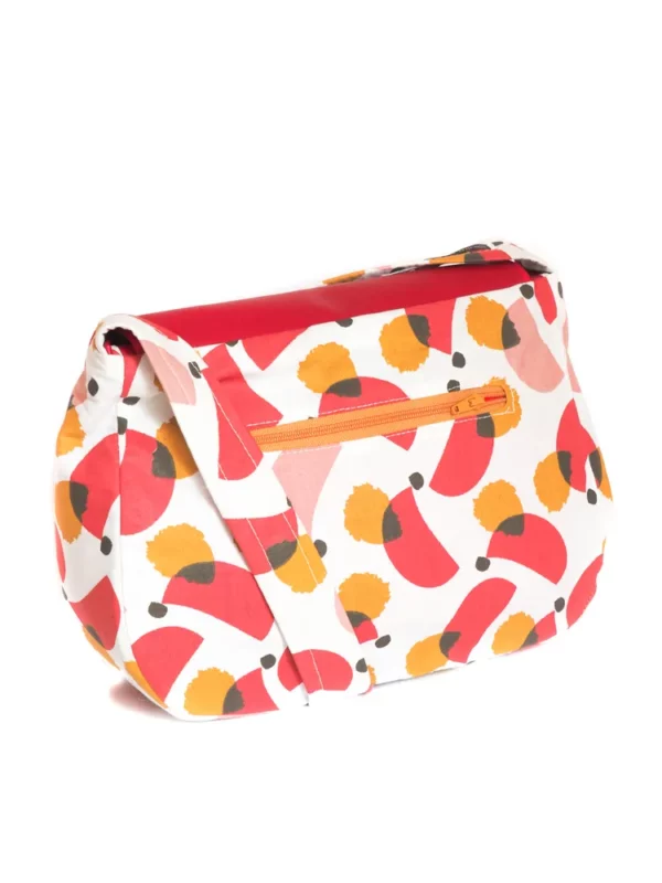Sac à main femme réversible rouge Matilda dos poche zippée