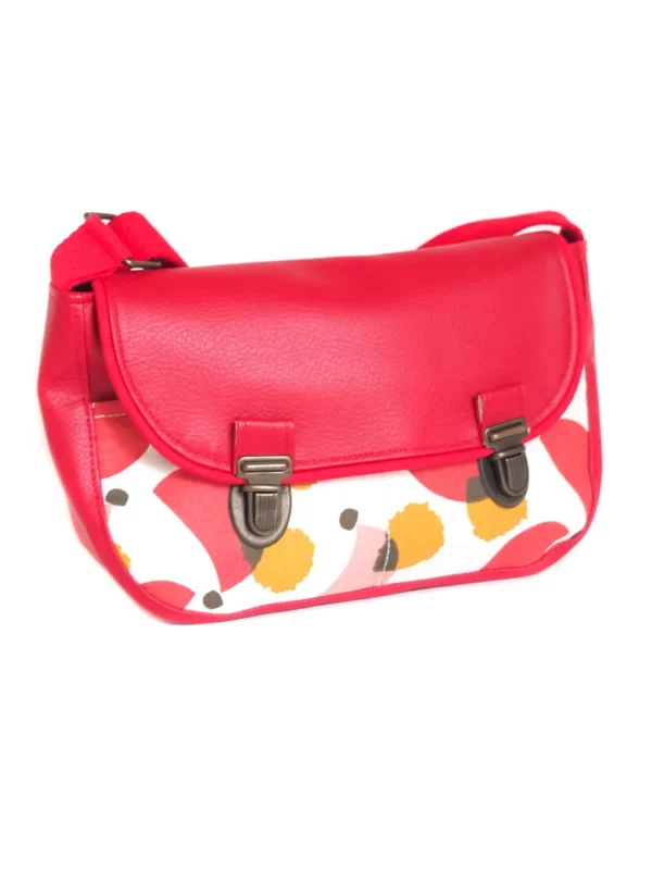 Sac fait main en France rouge blanc Matilda