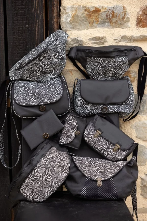 Collection Zèbre sac à main portefeuille porte monnaie bananes