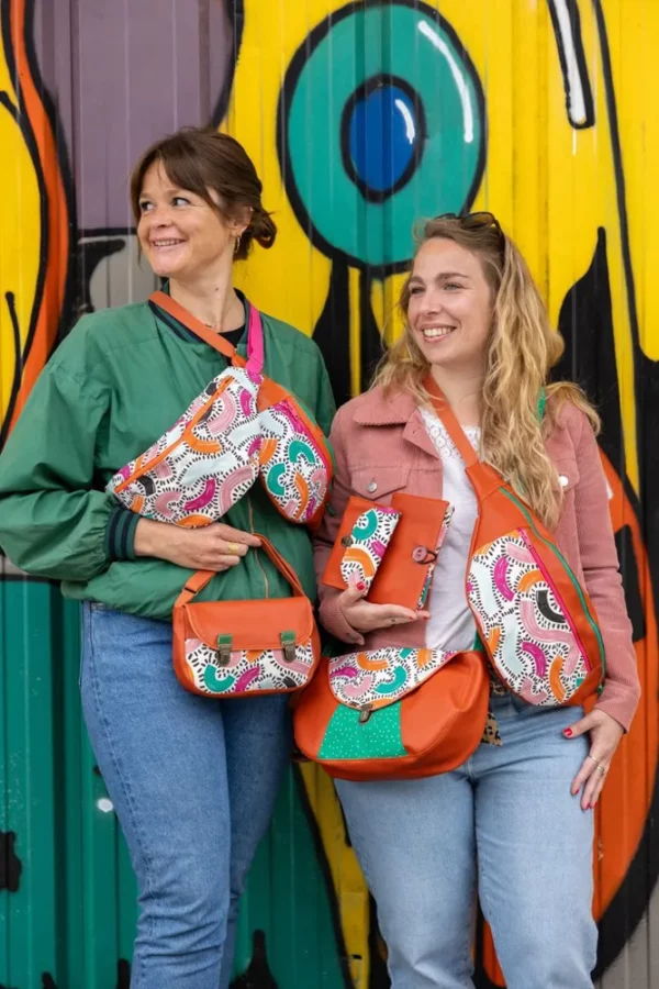 Collection complète sac à main portefeuille porte monnaie banane fait main en France Fanny