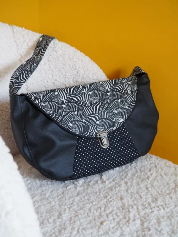 Sac besace bandoulière Zèbre fait main en France