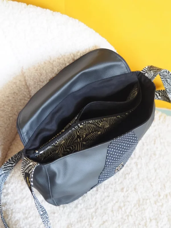 Sac besace Zèbre intérieur