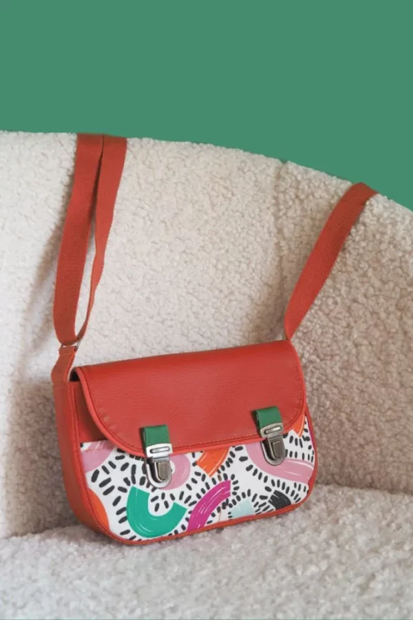 Sac l'essentiel Fanny rouille et vert