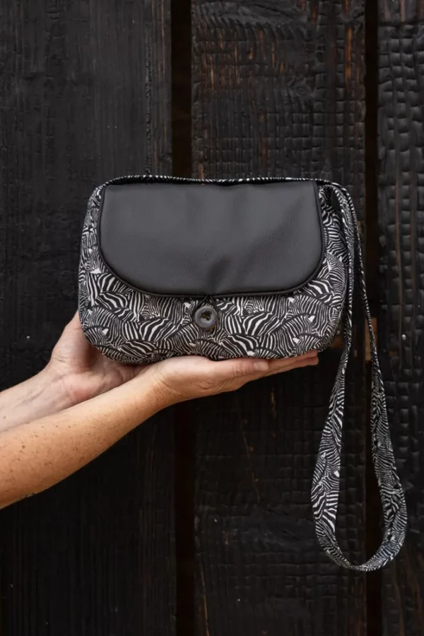 Sac réversible Zèbre côté tissu imprimé
