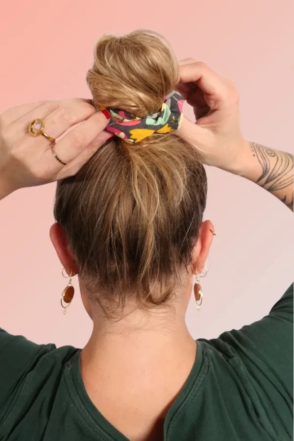 Chouchou Cécile coloré fait main en France - Claire Rainette